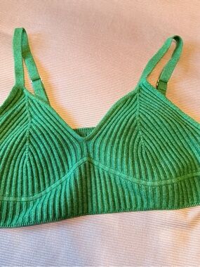 wild fable Mint Green Ribbed Knit Bralette